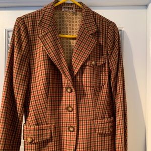 MaxMara checked blazer. Size 10, runs small.